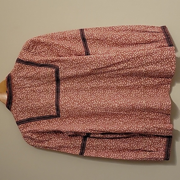 NWT Faherty Aurora Leaf Print Top Blouse Size S - Picture 9 of 12